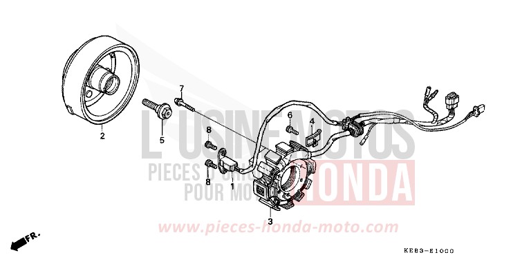 GENERATOR for CA125 REBEL MAGNA RED (R201) from 1995